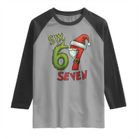 67 Six Seven Christmas Meme Raglan Shirt Funny Santa Xmas - Wonder Print Shop