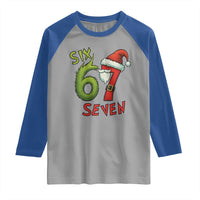 67 Six Seven Christmas Meme Raglan Shirt Funny Santa Xmas - Wonder Print Shop