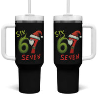 67 Six Seven Christmas Meme Tumbler With Handle Funny Santa Xmas - Wonder Print Shop