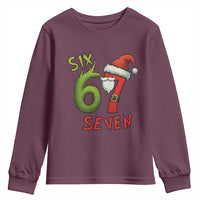 67 Six Seven Christmas Meme Youth Sweatshirt Funny Santa Xmas - Wonder Print Shop