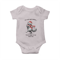 Funny Racoon Christmas Baby Onesie If I Ever Get Rabies You're High On My Bitting List - Wonder Print Shop