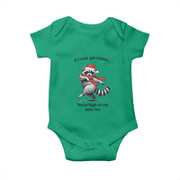 Funny Racoon Christmas Baby Onesie If I Ever Get Rabies You're High On My Bitting List - Wonder Print Shop