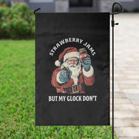 Strawberry Jams But My Gun Do Not Garden Flag Funny Santa Gun Christmas - Wonder Print Shop