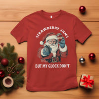 Strawberry Jams But My Gun Do Not T Shirt Funny Santa Gun Christmas - Wonder Print Shop