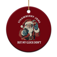 Strawberry Jams But My Gun Do Not Ceramic Ornament Funny Santa Gun Christmas - Wonder Print Shop