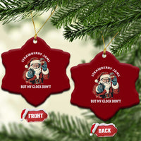 Strawberry Jams But My Gun Do Not Ceramic Ornament Funny Santa Gun Christmas - Wonder Print Shop