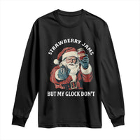 Strawberry Jams But My Gun Do Not Long Sleeve Shirt Funny Santa Gun Christmas - Wonder Print Shop
