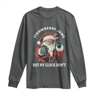 Strawberry Jams But My Gun Do Not Long Sleeve Shirt Funny Santa Gun Christmas - Wonder Print Shop