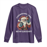 Strawberry Jams But My Gun Do Not Long Sleeve Shirt Funny Santa Gun Christmas - Wonder Print Shop