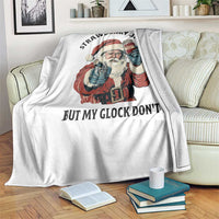 Funny Santa Gun Christmas Throw Blanket Strawberry Jams But My Gun Do Not - Wonder Print Shop