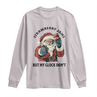 Funny Santa Gun Christmas Long Sleeve Shirt Strawberry Jams But My Gun Do Not - Wonder Print Shop