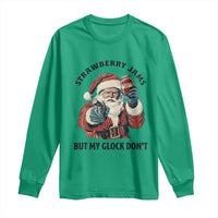 Funny Santa Gun Christmas Long Sleeve Shirt Strawberry Jams But My Gun Do Not - Wonder Print Shop