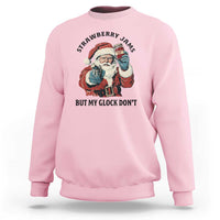 Funny Santa Gun Christmas Sweatshirt Strawberry Jams But My Gun Do Not - Wonder Print Shop
