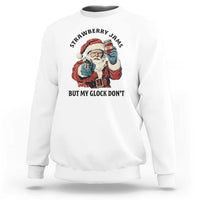 Funny Santa Gun Christmas Sweatshirt Strawberry Jams But My Gun Do Not - Wonder Print Shop