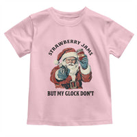 Funny Santa Gun Christmas Toddler T Shirt Strawberry Jams But My Gun Do Not - Wonder Print Shop