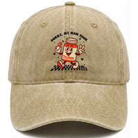 Funny Tylenol Joke Washed Cotton Baseball Cap Please Be Patient My Mom Took Tylenol