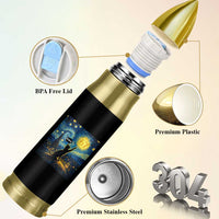 67 Cat Meme Bullet Tumbler Funny Six Seven Cat Starry Night Van Gogh - Wonder Print Shop