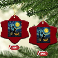 67 Cat Meme Ceramic Ornament Funny Six Seven Cat Starry Night Van Gogh - Wonder Print Shop
