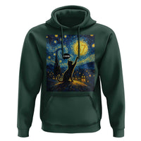 67 Cat Meme Hoodie Funny Six Seven Cat Starry Night Van Gogh - Wonder Print Shop