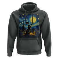 67 Cat Meme Hoodie Funny Six Seven Cat Starry Night Van Gogh - Wonder Print Shop