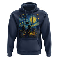 67 Cat Meme Hoodie Funny Six Seven Cat Starry Night Van Gogh - Wonder Print Shop
