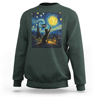 67 Cat Meme Sweatshirt Funny Six Seven Cat Starry Night Van Gogh - Wonder Print Shop