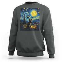 67 Cat Meme Sweatshirt Funny Six Seven Cat Starry Night Van Gogh - Wonder Print Shop