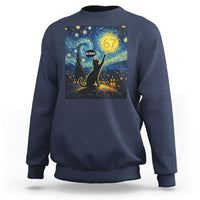 67 Cat Meme Sweatshirt Funny Six Seven Cat Starry Night Van Gogh - Wonder Print Shop