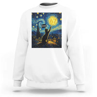 67 Cat Meme Sweatshirt Funny Six Seven Cat Starry Night Van Gogh - Wonder Print Shop