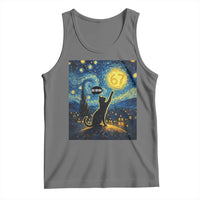67 Cat Meme Tank Top Funny Six Seven Cat Starry Night Van Gogh - Wonder Print Shop