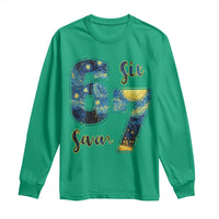 67 Six Seven Meme Long Sleeve Shirt Starry Night Van Gogh - Wonder Print Shop