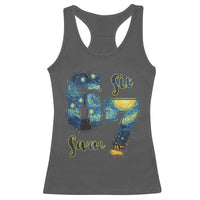 67 Six Seven Meme Racerback Tank Top Starry Night Van Gogh - Wonder Print Shop