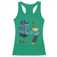 67 Six Seven Meme Racerback Tank Top Starry Night Van Gogh - Wonder Print Shop