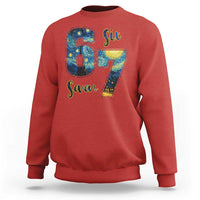 67 Six Seven Meme Sweatshirt Starry Night Van Gogh - Wonder Print Shop