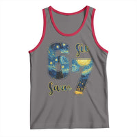 67 Six Seven Meme Tank Top Starry Night Van Gogh - Wonder Print Shop