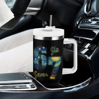 67 Six Seven Meme Tumbler With Handle Starry Night Van Gogh - Wonder Print Shop