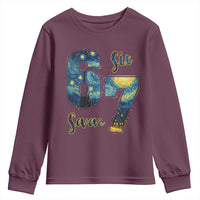 67 Six Seven Meme Youth Sweatshirt Starry Night Van Gogh - Wonder Print Shop