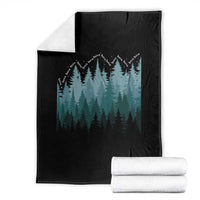 Hoa Hoa Hoa Throw Blanket Twilight Lover Pine Forest Cozy - Wonder Print Shop
