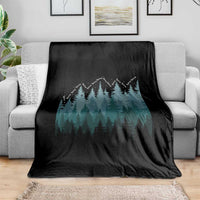 Hoa Hoa Hoa Throw Blanket Twilight Lover Pine Forest Cozy - Wonder Print Shop