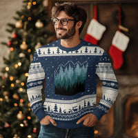 Hoa Hoa Hoa Ugly Christmas Sweater Twilight Lover Pine Forest Cozy - Wonder Print Shop