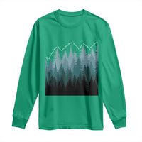Hoa Hoa Hoa Long Sleeve Shirt Twilight Lover Pine Forest Cozy - Wonder Print Shop