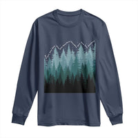 Hoa Hoa Hoa Long Sleeve Shirt Twilight Lover Pine Forest Cozy - Wonder Print Shop