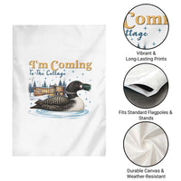 I Am Coming To The Cottage Garden Flag Stupid Canadian Wolf Bird