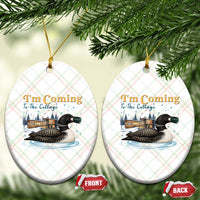I Am Coming To The Cottage Ceramic Ornament Stupid Canadian Wolf Bird