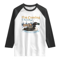 I Am Coming To The Cottage Raglan Shirt Stupid Canadian Wolf Bird