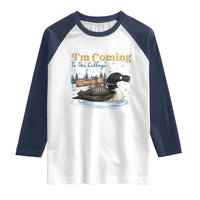 I Am Coming To The Cottage Raglan Shirt Stupid Canadian Wolf Bird