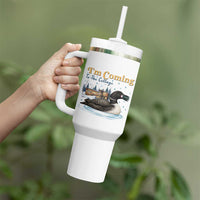 I Am Coming To The Cottage Tumbler With Handle Stupid Canadian Wolf Bird