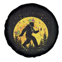 Mardi Gras Bigfoot Spare Tire Cover Funny Sasquatch Carnival Trendy Meme