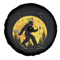 Mardi Gras Bigfoot Spare Tire Cover Funny Sasquatch Carnival Trendy Meme