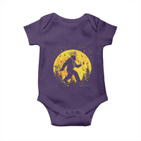 Mardi Gras Bigfoot Baby Onesie Funny Sasquatch Carnival Trendy Meme